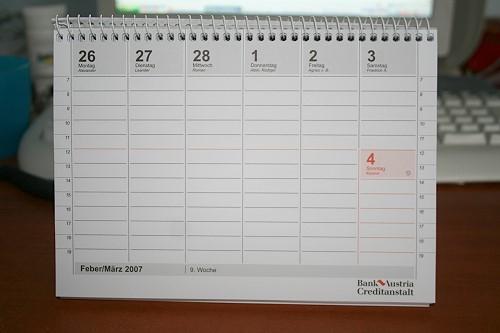 Verschenke Tischkalender Bank Austria Wuff Forum