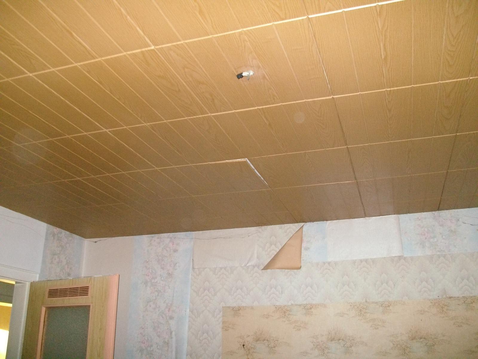 Deckenverkleidung ab und Tapete drauf
