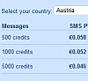 Screenshot Preisliste Austria
