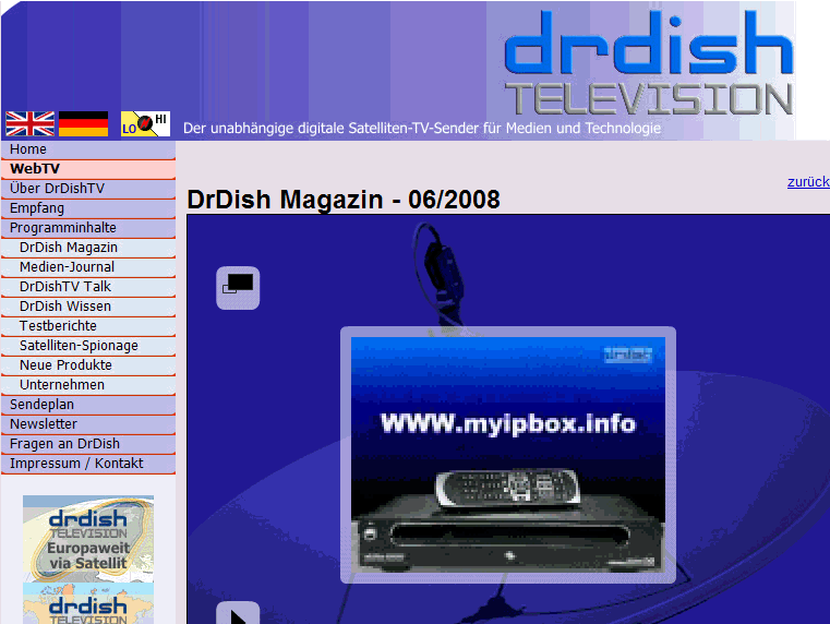 drdish.tv Werbung fuer www.myipbox.info