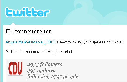 MerkelTwitter Echt, oder nicht echt ?