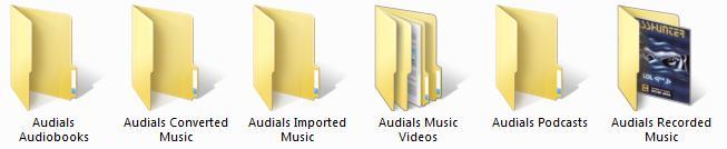 Erstellte Ordner von AudialsOne 4