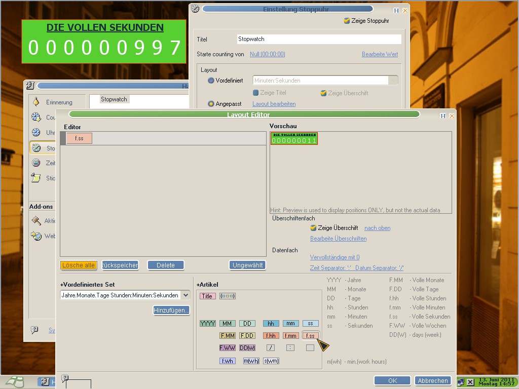 Timeleft 3.56 enable clock with countdown reminder stopwatch and desktop sticke