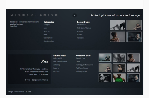 Free Footer Options