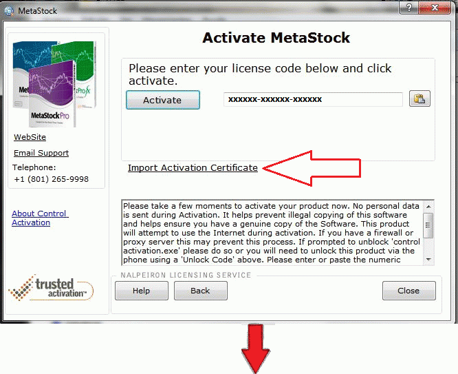 metastock 11 activation code serial