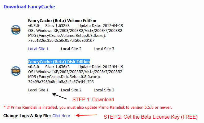 fancycache volume