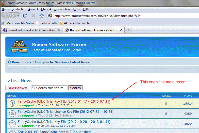 fancycache trial key