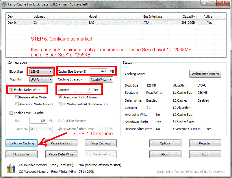 setting up fancycache