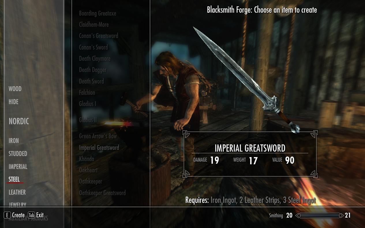 skyrim special edition mod greatsword and sword on back