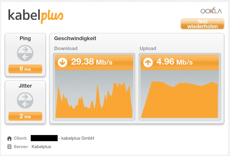 Internet Speed Test Kabelplus
