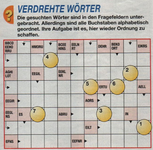 Milka 0148: Verdrehte Wörter&raquo;>GELÖST VON WERNER