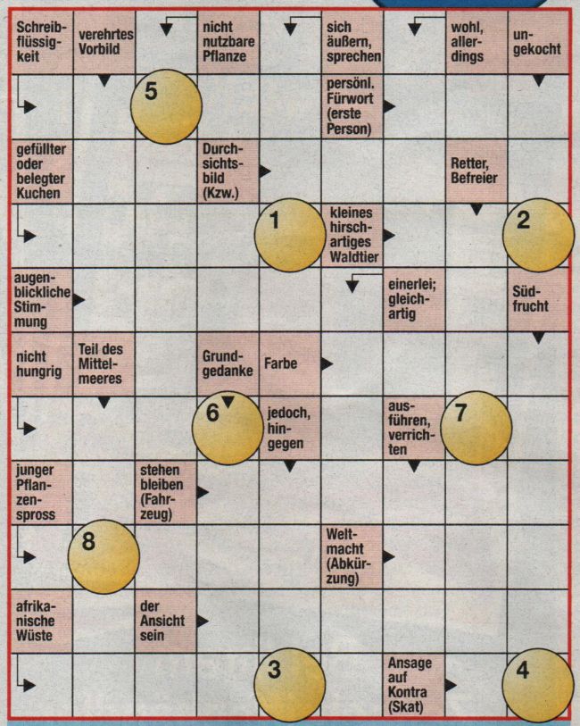 Milka 0169 Kreuzworträtsel>>>GELÖST VON WERNER