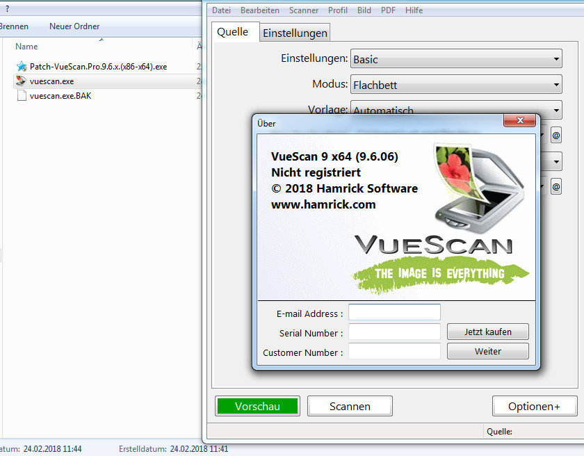 VueScan + x64 9.8.12 download the new version for windows