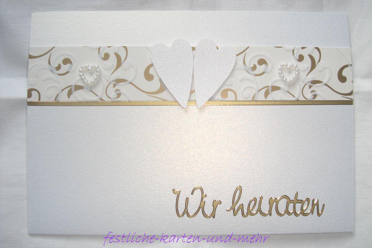 EDLE EINLADUNG HOCHZEIT HOCHZEITSEINLADUNG + UMSCHLAG  