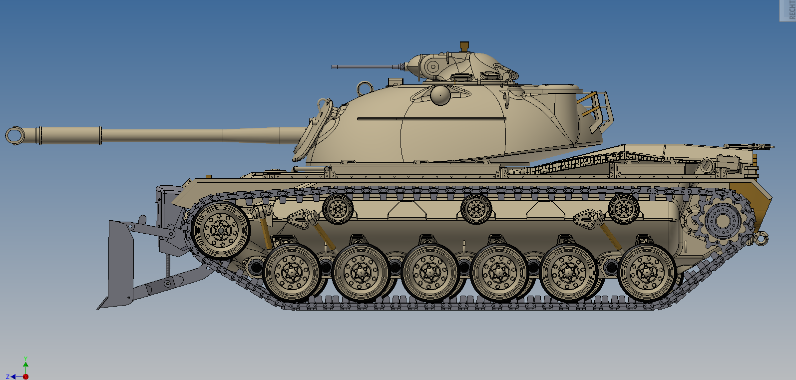 M8 bulldozer earth moving blade mounted at the M48 - RC Tank Warfare ...